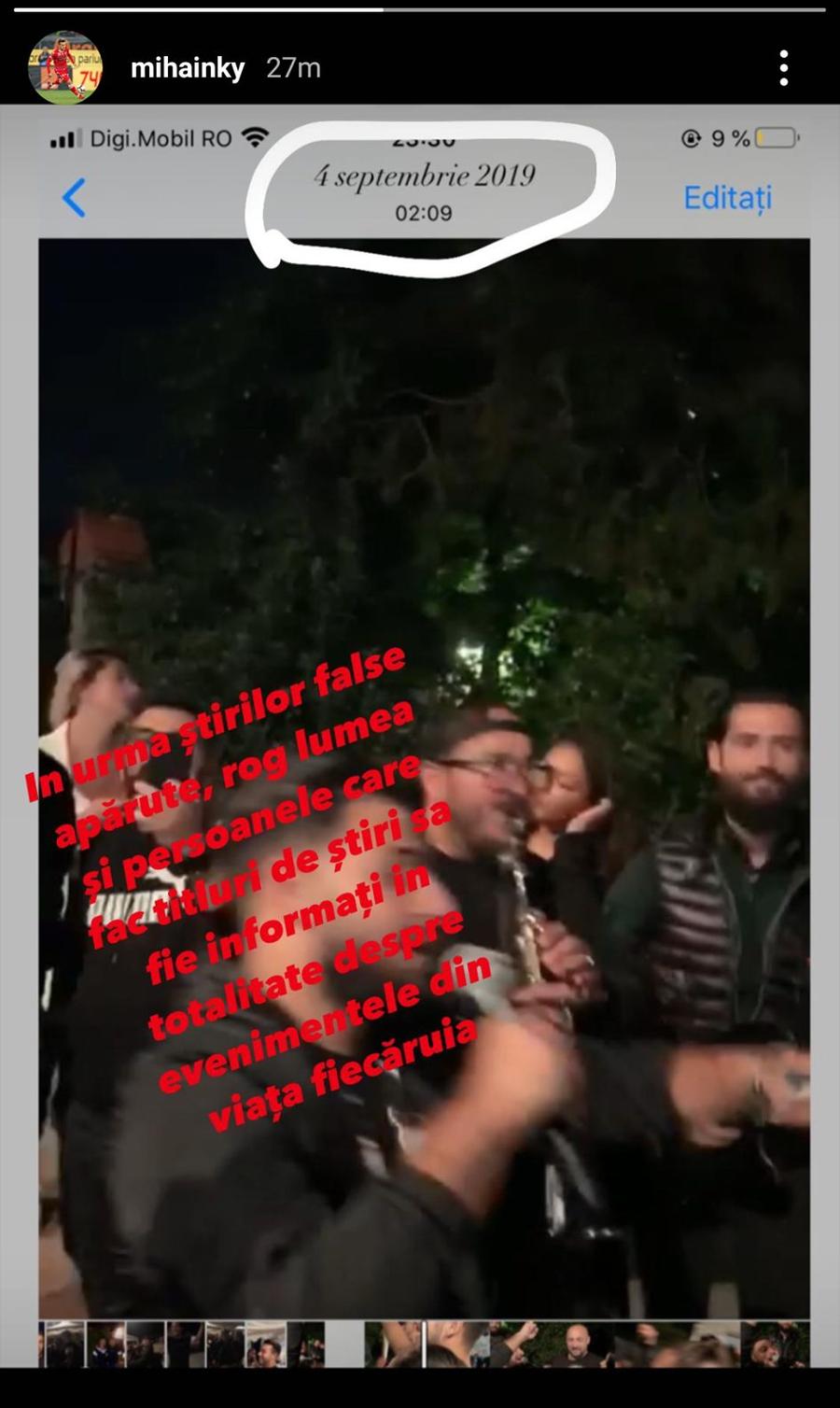 Postare pe InstaStory-ul lui Neicuțescu DINAMO. Neicuțescu și Lorena Papuc, decizie comună după scandalul cu manelele! Ce au făcut cei doi
