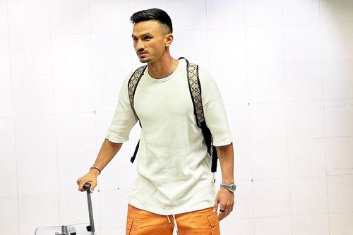 Cristi Ganea, la sosirea în România