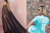 Cântăreața care promovează fotbalul în rândul femeilor, apariție îndrăzneață! Fotografii au rămas muți când artista s-a întors cu spatele