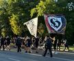 Ultrașii FCSB, în drum spre Arcul de Triumf, pentru meciul cu Dinamo/ foto: Ionuț Iordache (GSP)