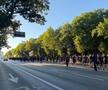 Ultrașii FCSB, în drum spre Arcul de Triumf, pentru meciul cu Dinamo/ foto: Ionuț Iordache (GSP)