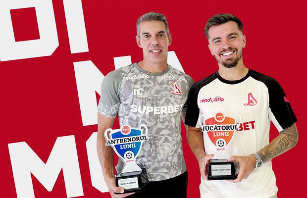 Început în forță! » Daniel Armstrong și Nuno Campos au câștigat trofeele pentru Jucătorul și Antrenorul lunii august