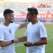 Meriton Korenica și Sebastian Colțescu, înainte de meciul cu Dinamo/ foto Ionuț Iordache (GSP)