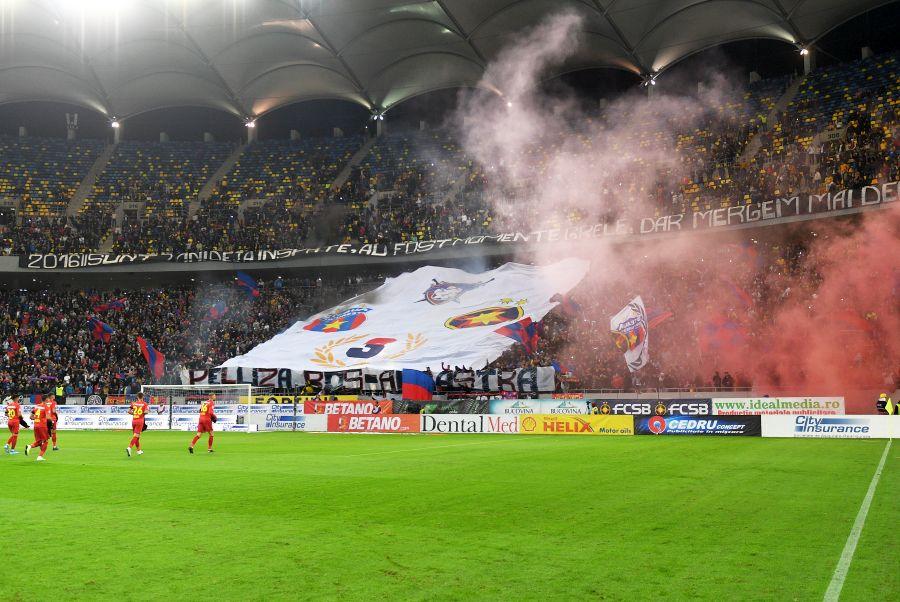 FCSB - DINAMO // GALERIE FOTO & VIDEO PCH, scenografie în memoria lui Cătălin Hîldan la începutul meciului » Răspunsul Peluzei Roș-Albastre