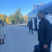 Plecare delegație FCSB către Silkeborg // foto: GSP