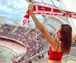 Coyote Cutee, cea mai înfocată fană a lui Bari, e investigată de Poliție după ce s-a dezbrăcat pe stadion. Foto: Instagram @coyotecutee