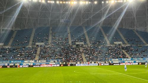 Imagine de la meciul Universitatea - Partizan din Youth League