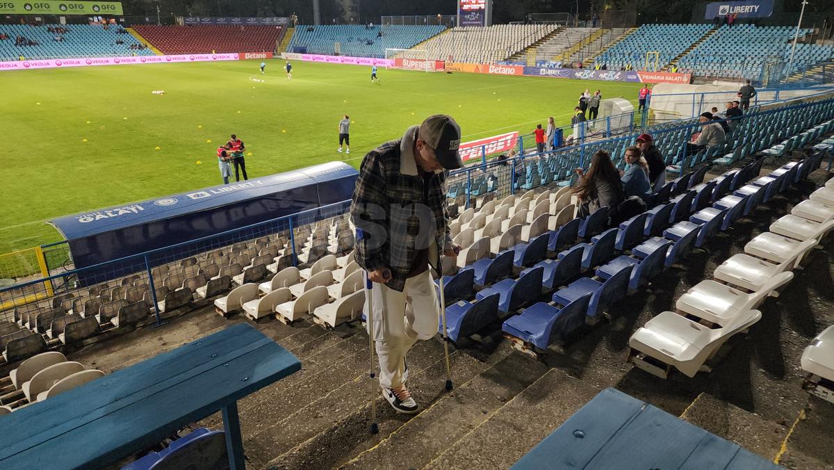 Cristian Chira, în cârje la Oțelul - Universitatea Craiova » Dialog exclusiv cu GSP: „Aștept rezultatul de la RMN și sper să scap de operație”