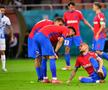 Daniel Bîrligea, Adrian Șut, Juri Cisotti în FCSB - Craiova, imagini din timpul partidei jucate pe 5 octombrie 2025 // foto: Ionuț Iordache