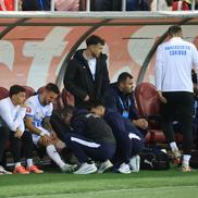 Mihnea Rădulescu s-a accidentat în FCSB - Universitatea Craiova. FOTO. Ionuț Iordache (GSP.ro)