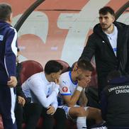 Mihnea Rădulescu s-a accidentat în FCSB - Universitatea Craiova. FOTO. Ionuț Iordache (GSP.ro)