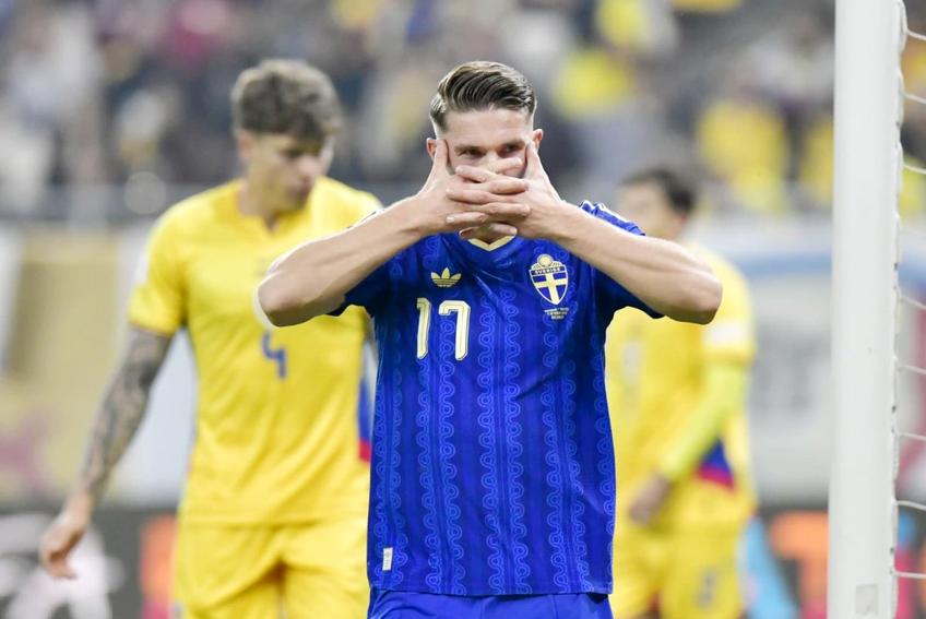 Viktor Gyokeres a deschis scorul în România - Suedia / FOTO: GSP.ro