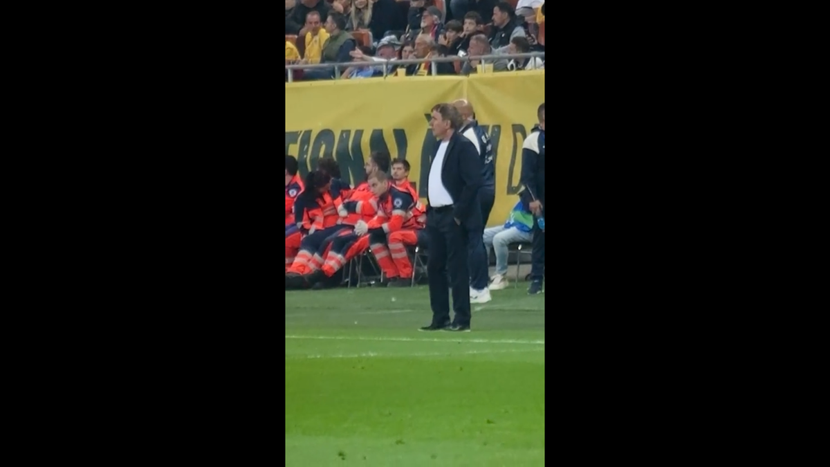 Reacția lui Gică Hagi după golul rapid marcat de Gyokeres pe Arena Națională