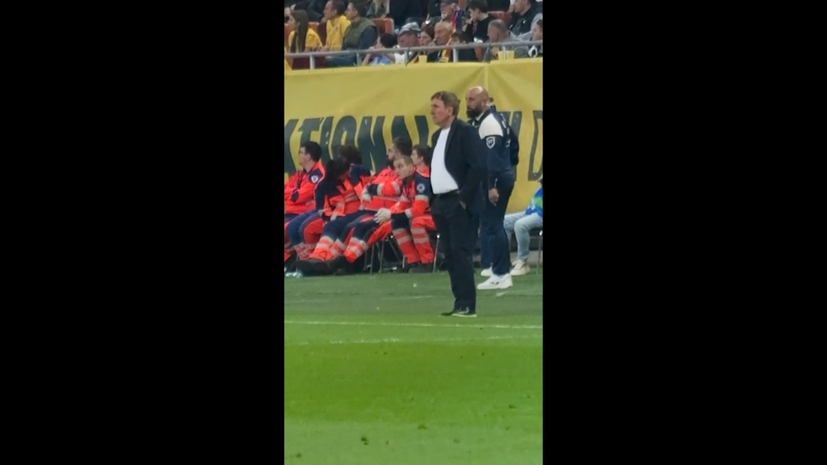 Reacția lui Gică Hagi după golul rapid marcat de Gyokeres pe Arena Națională