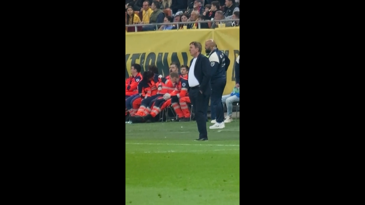 Reacția lui Gică Hagi după golul rapid marcat de Gyokeres pe Arena Națională