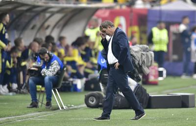 Reacția lui Gică Hagi după golul rapid marcat de Gyokeres pe Arena Națională