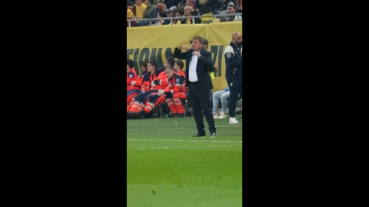 Reacția lui Gică Hagi după golul rapid marcat de Gyokeres pe Arena Națională
