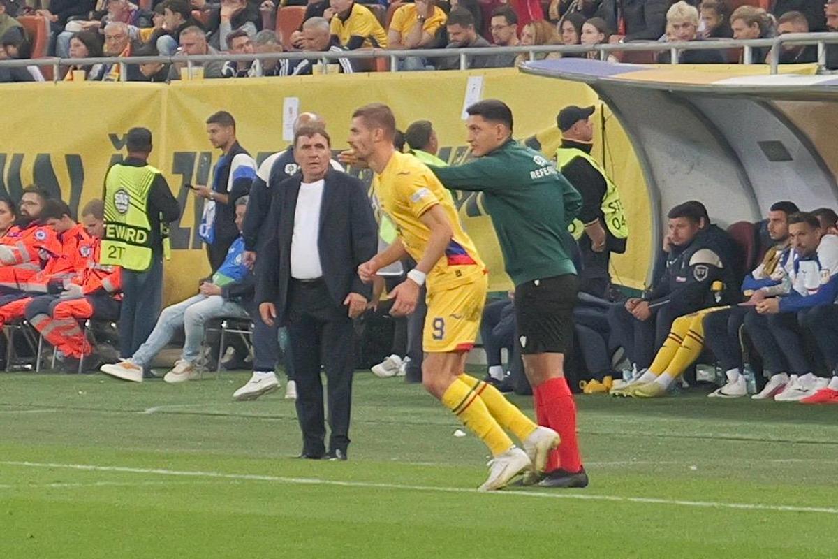 Reacția lui Gică Hagi după golul rapid marcat de Gyokeres pe Arena Națională