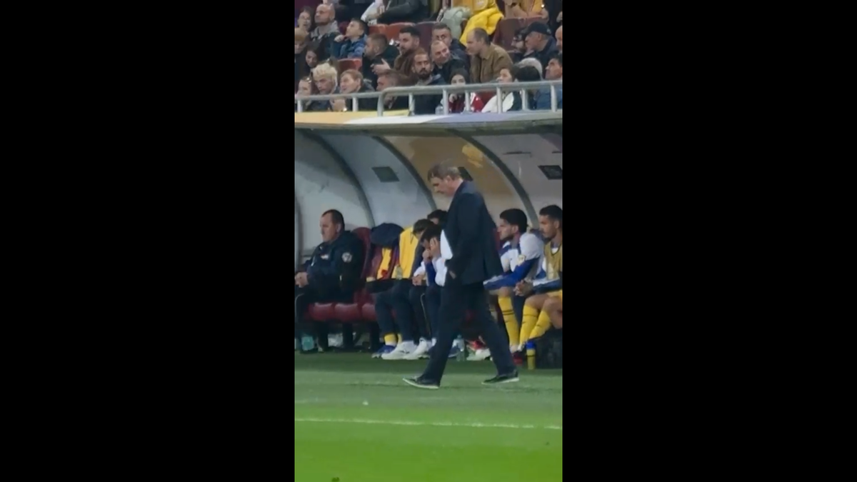 Reacția lui Gică Hagi după golul rapid marcat de Gyokeres pe Arena Națională