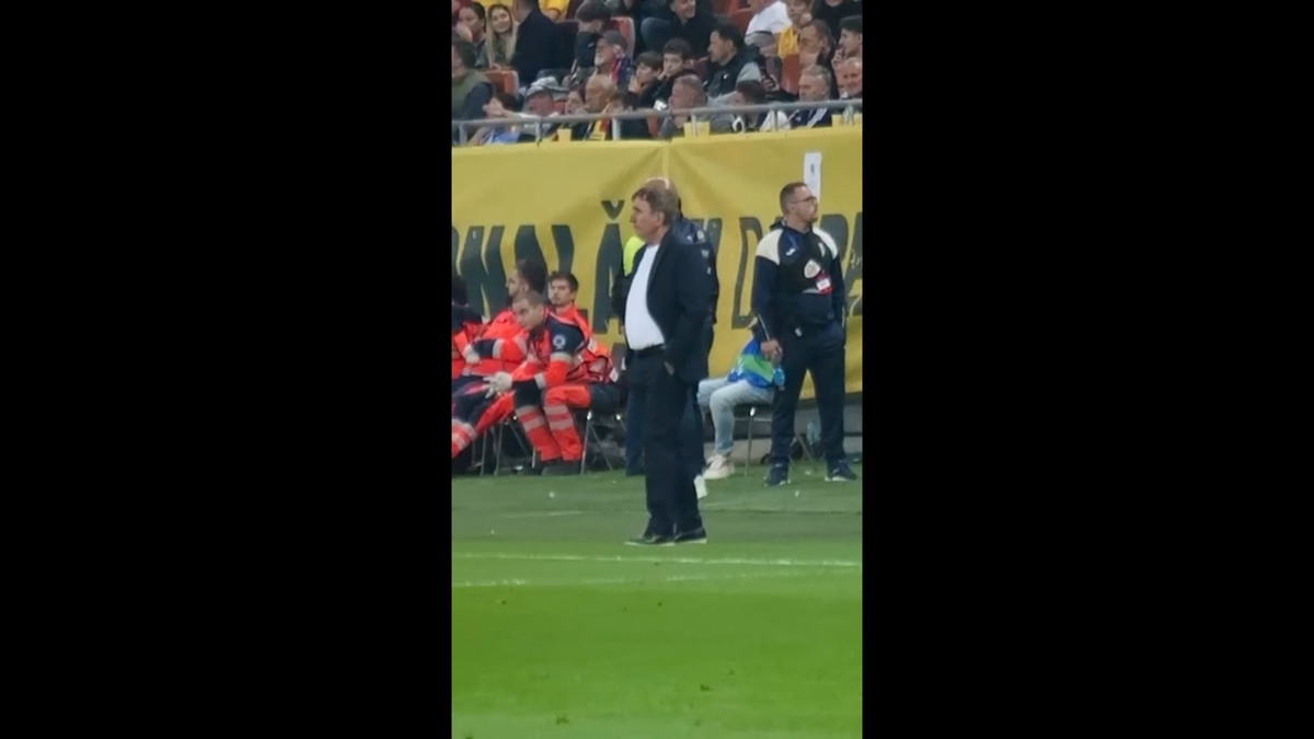 Reacția lui Gică Hagi după golul rapid marcat de Gyokeres pe Arena Națională