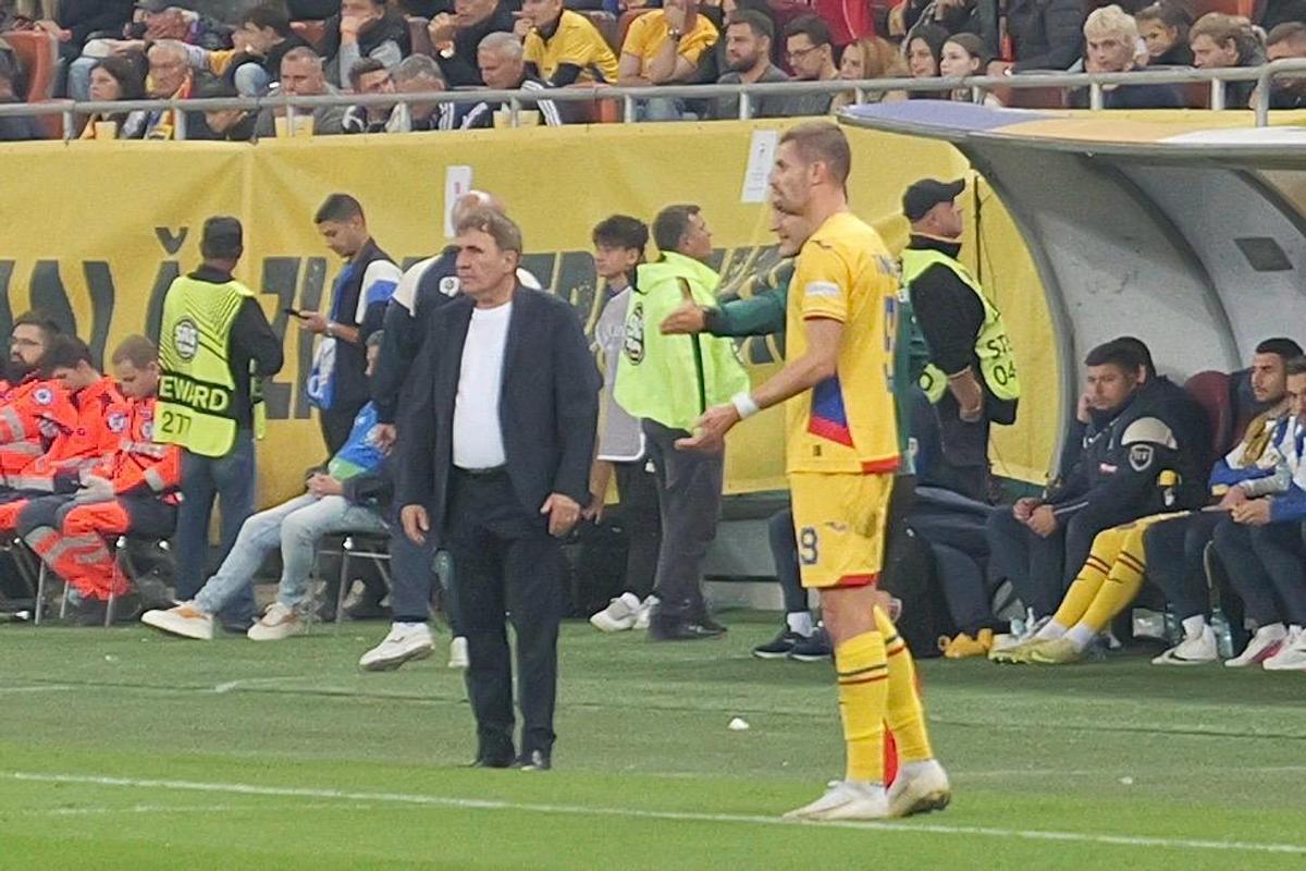 Reacția lui Gică Hagi după golul rapid marcat de Gyokeres pe Arena Națională