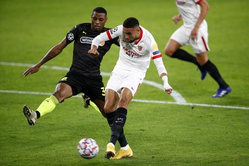 En Nesyri, marcând golul 2 al echipei sale în meciul cu FC Krasnodar // foto: Guliver/gettyimages