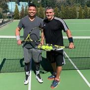 Alejandro Mancuso, la o partidă de tenis cu ”Il Fenomeno” Ronaldo, Mancuso fiind cunoscut și în Brazilia