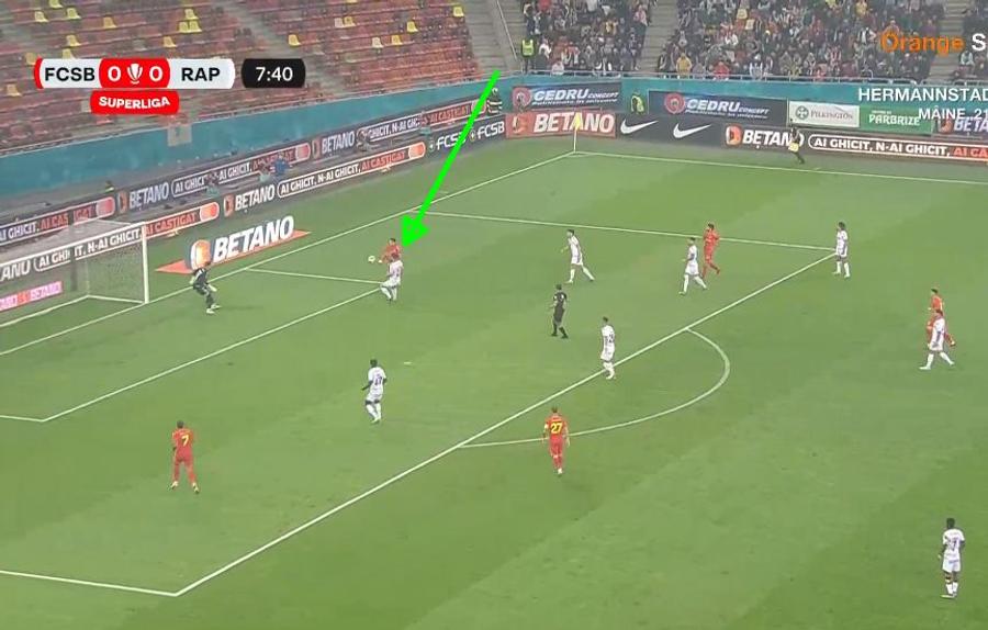 FOTO: Captură TV @Orange Sport 1 Vișiniul a cucerit Arena Națională! Rapid câștigă derby-ul cu FCSB și intră serios în lupta pentru titlu » Clasamentul ACUM