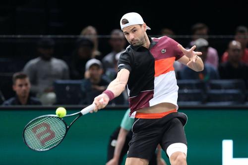 Grigor Dimitrov în acțiune la Paris Foto Imago