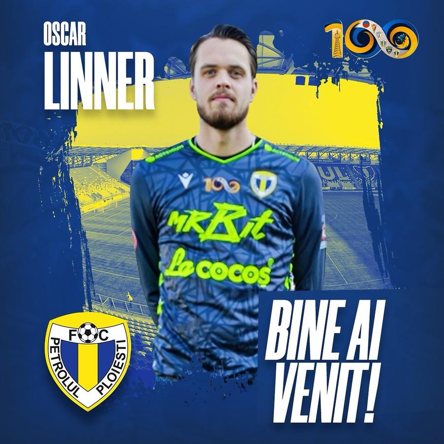Oscar Linner a semnat cu Petrolul, foto: Facebook @FC Petrolul Ploiești Transfer de ultimă oră în Superliga! A semnat chiar acum: „Bun venit!”
