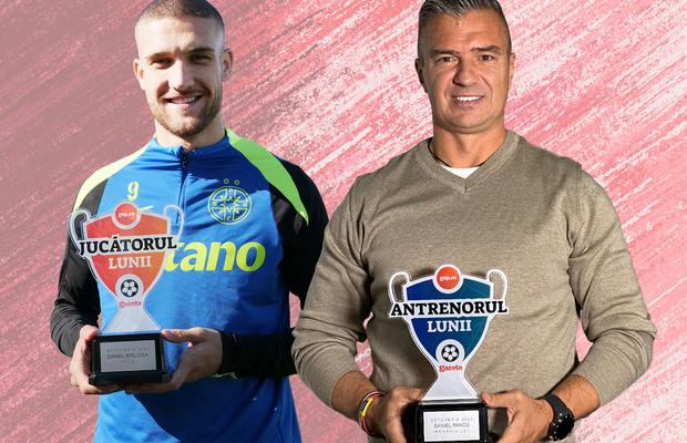 Daniel la pătrat! » Bîrligea și Pancu au primit trofeele pentru Jucătorul și Antrenorul lunii octombrie 2024 + clasamentele detaliate