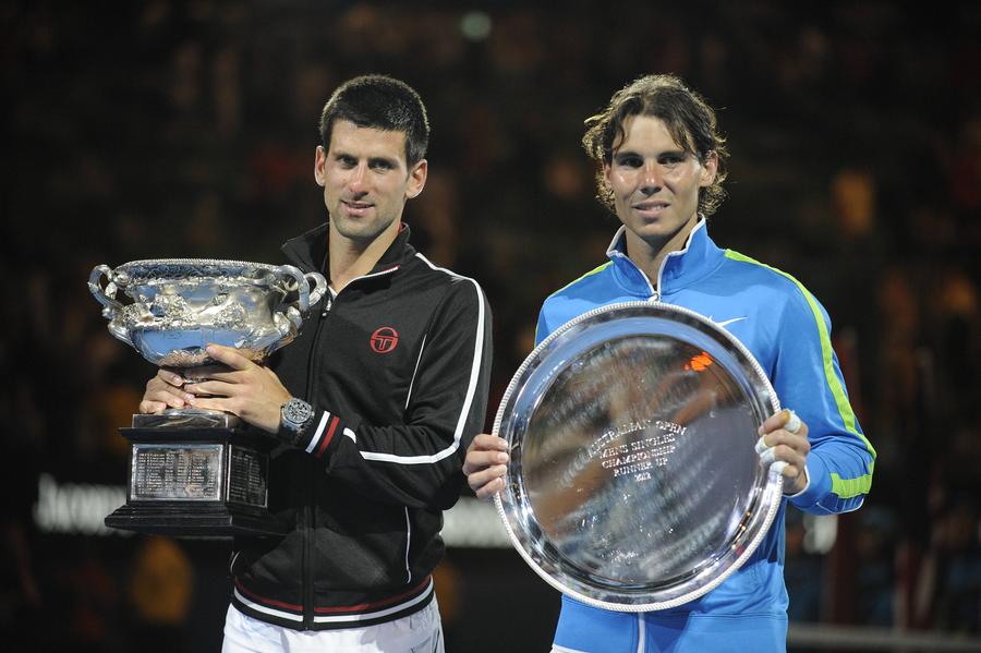 Novak Djokovic și Rafael Nadal în 2012 la festivitatea de premiere FOTO Guliver/GettyImages Novak Djokovic a ales cele mai bune meciuri din cariera sa: „Nivelul a fost foarte ridicat”