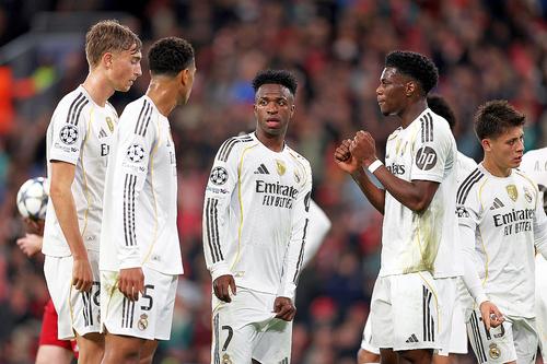 Vinicius, în meciul contra lui Liverpool // foto: Guliver/gettyimages