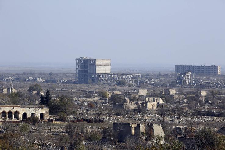 Orașul Agdam, distrus în timpul războiului din Nagorno-Karabah. Foto: Imago