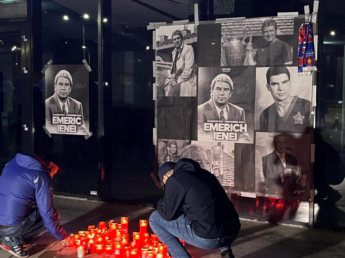 Fanii Stelei s-au strâns în Ghencea pentru a-l omagia pe marele Emeric Ienei » Imagini emoționante și de la Oradea
