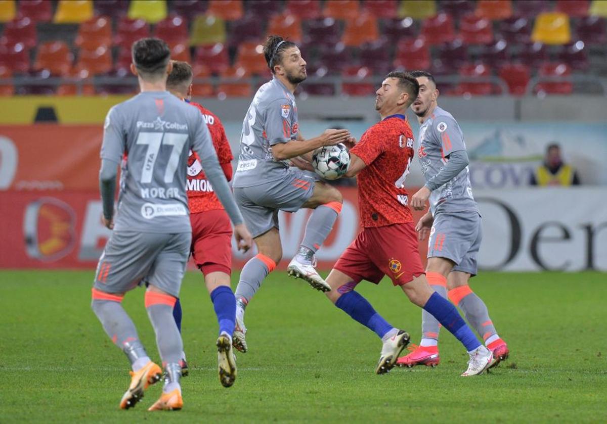 FCSB - UTA 3-0. Laszlo Balint a comentat arbitrajul: „Avem nevoie de un fileu ca să nu-i atingem pe cei de la FCSB, orice contact era în favoarea lor”