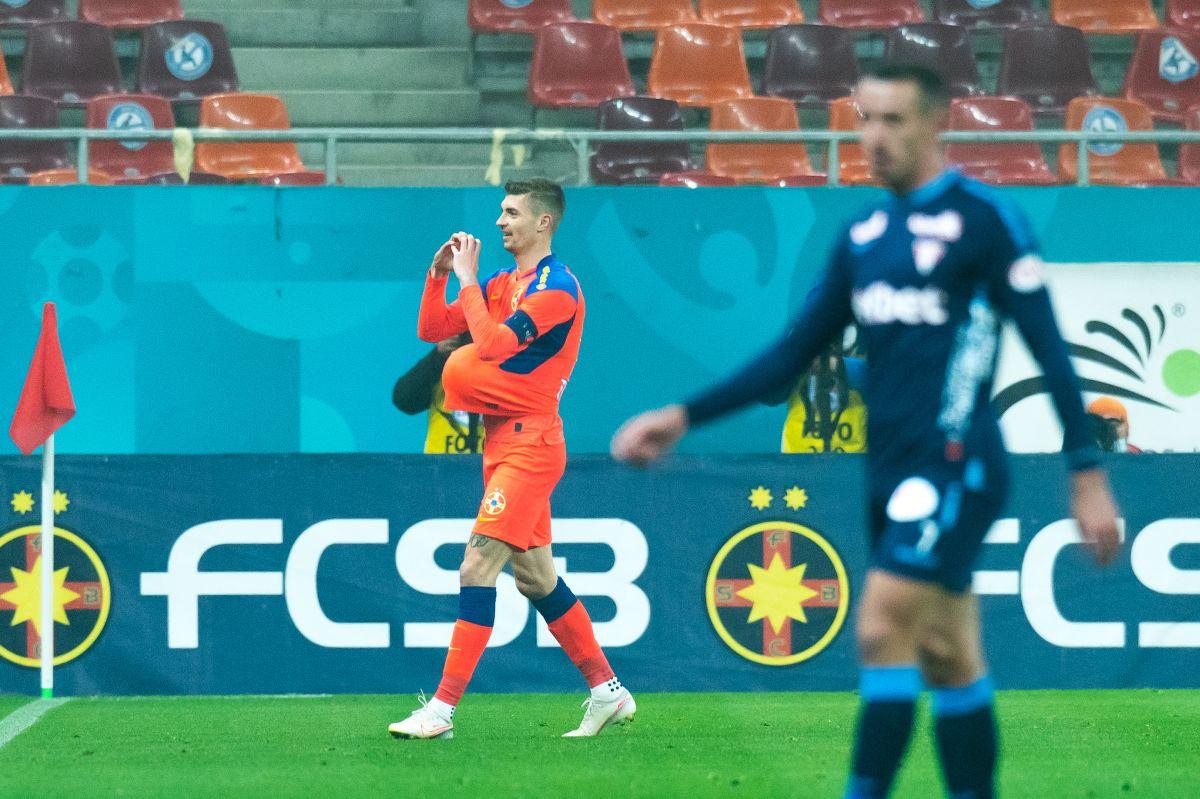 FCSB - UTA 2-1 » Împinsă de la spate de arbitri, FCSB câștigă toate cele 3 puncte