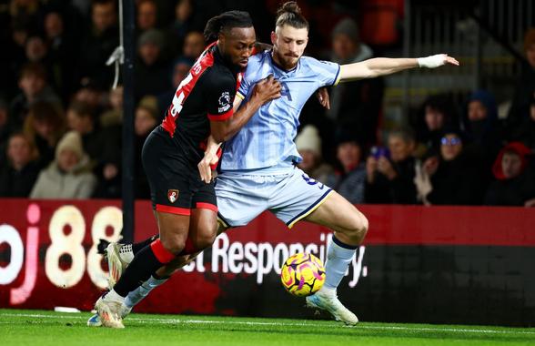 Cu Radu Drăgușin integralist, Tottenham a pierdut surprinzător în deplasare cu Bournemouth » Clasament în Premier League
