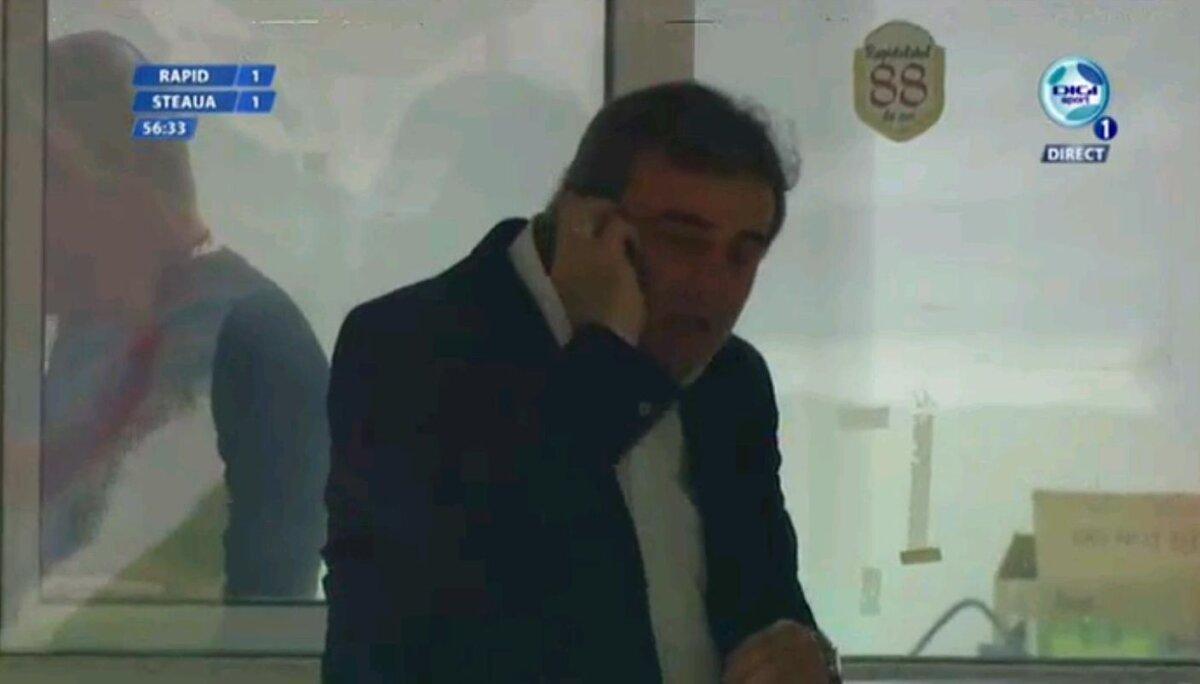 Stoichiță a vorbit cu Becali la telefon în timpul derby-ului Rapid - Steaua 1-1 (aprilie 2012)