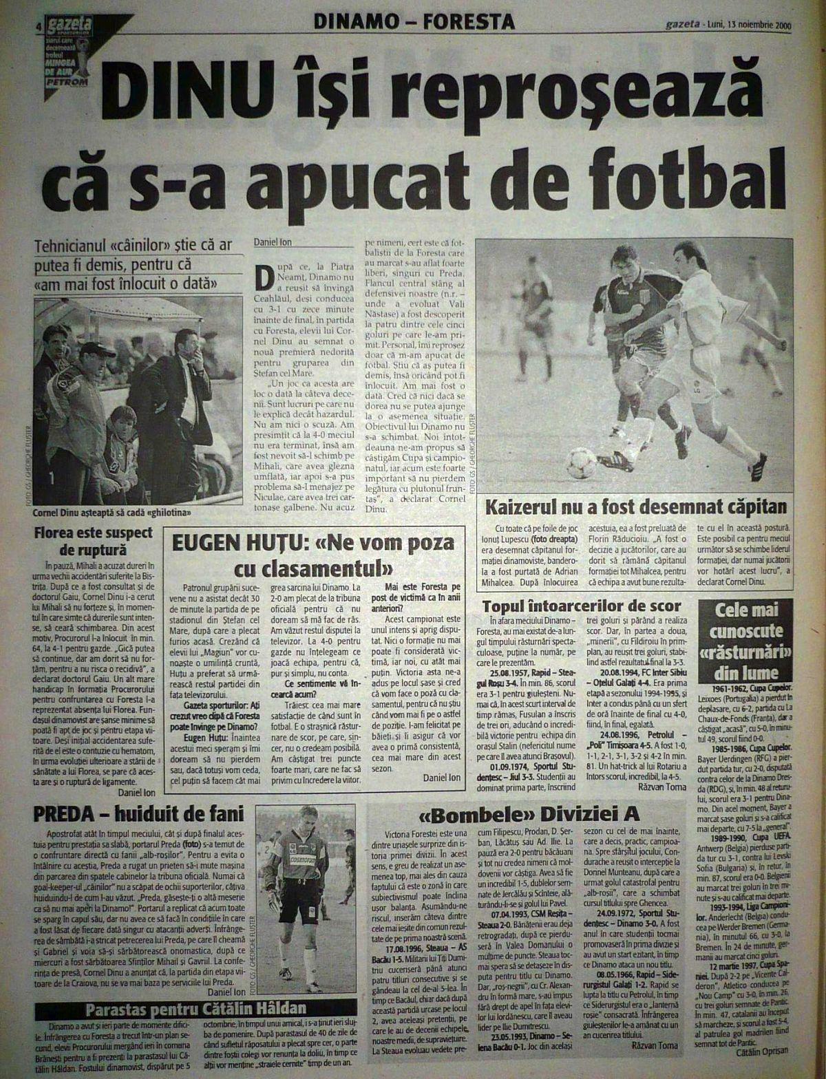 Dinamo - Foresta 4-5, imagini de arhivă » Dansând cu pozele vechi