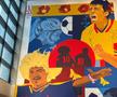 Muralul cu Gică Hagi și Carlos Valderrama