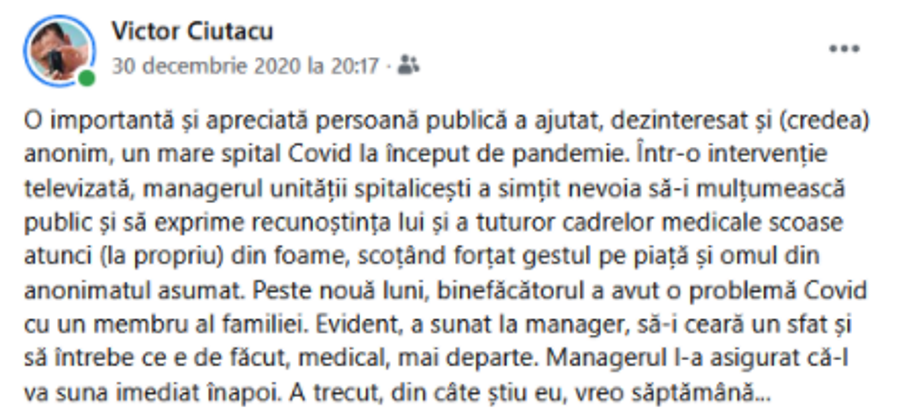 Victor Ciutacu, reacție promptă după dezvăluirile lui Cosmin Olăroiu: „Să nu mai aibă nevoie de mine!”