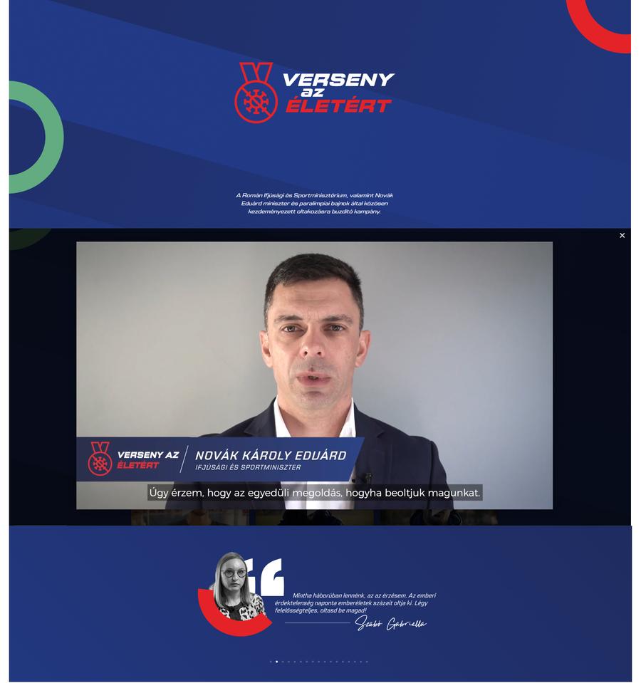 Site-ul campionipentruviata.ro conține versiune în maghiară O campanie realizată de Ministerul Sportului, condus de Eduard Novak, membru UDMR, are culorile drapelului Ungariei + firma are conexiuni cu partidul