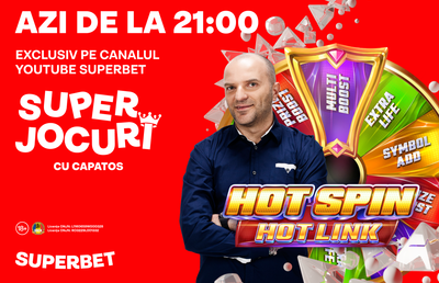 Dan Capatos revine live pe canalul de Youtube Superbet cu un nou superjoc de la ora 21:00. Premii multe și astăzi pentru participanți!