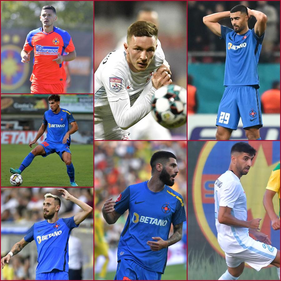 De sus în jos, de la stânga la dreapta: Dumiter, Panțîru, Bouhenna, Dulca, Rusu, Boboc, Fl. Achim La FCSB scapă cine poate! Au plecat 2, urmează 5 » Caz incredibil: se desparte de roș-albaștri după 1 minut!