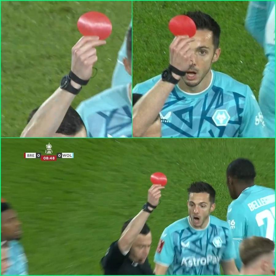 Cartonaș rotund în FA Cup! Explicația sancțiunii primite de un mijlocaș de la Wolves, după un fault dur