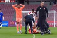 Clipe teribile în Qatar » Delort, atacantul cu 259 de meciuri în Ligue 1, s-a prăbușit pe gazon și a fost transportat de urgență la spital