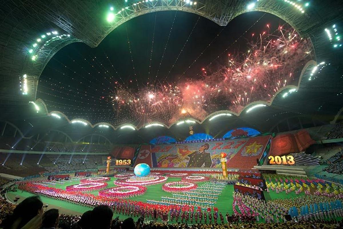 Imagini IREALE din al doilea cel mai mare stadion de pe glob » Mastodontul din Coreea de Nord este „casa” manifestațiilor propagandiste ale sistemului represiv
