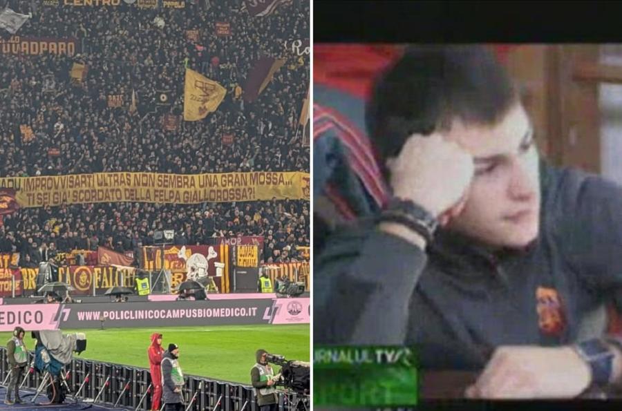 Mesajul fanilor Romei pentru Ștefan Radu Fanii Romei nu l-au iertat pe Ștefan Radu » Episodul curios de la Dinamo, transpus în scenografie la Derby della Capitale