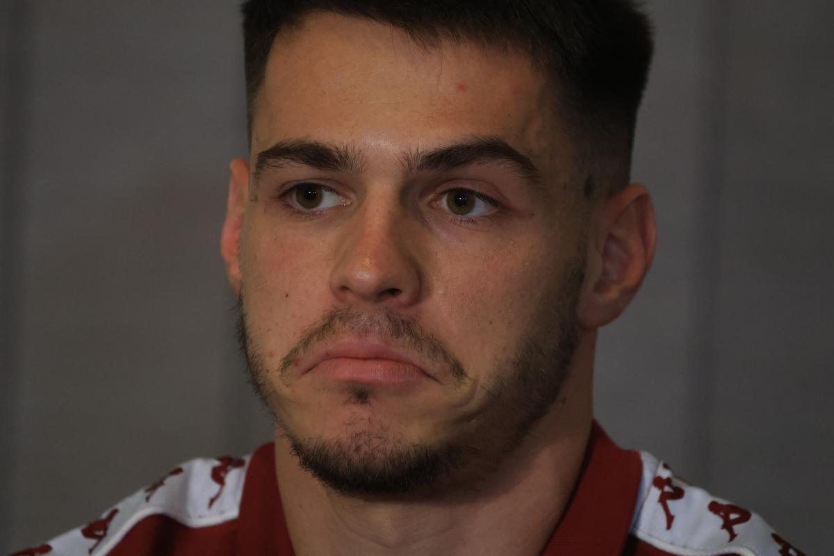 Daniel Paraschiv, prima conferință în tricoul Rapidului